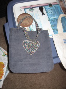 Handmade bag from Aunt Olivia bags, reusable shopping bags, beach bag, tote