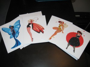 Casey Robin, Lady Bugs, notecards, artwork, prints, starlets, Hollywood