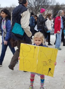 girls power, little girl with girls power sign, Women's March on Washington
