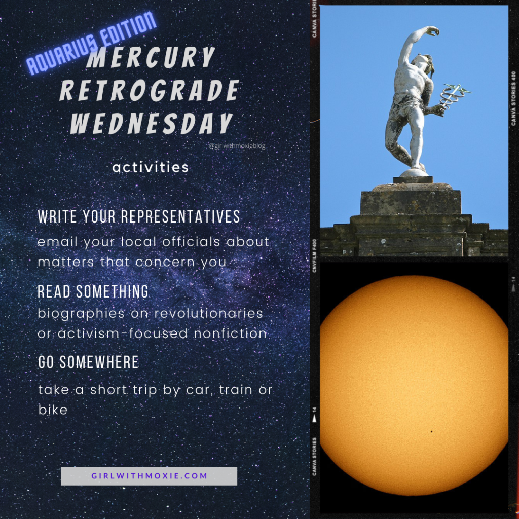Mercury retrograde in Aquarius, mercury retrograde, mercury, retrograde planets, aquarius, girl with moxie, astrology
